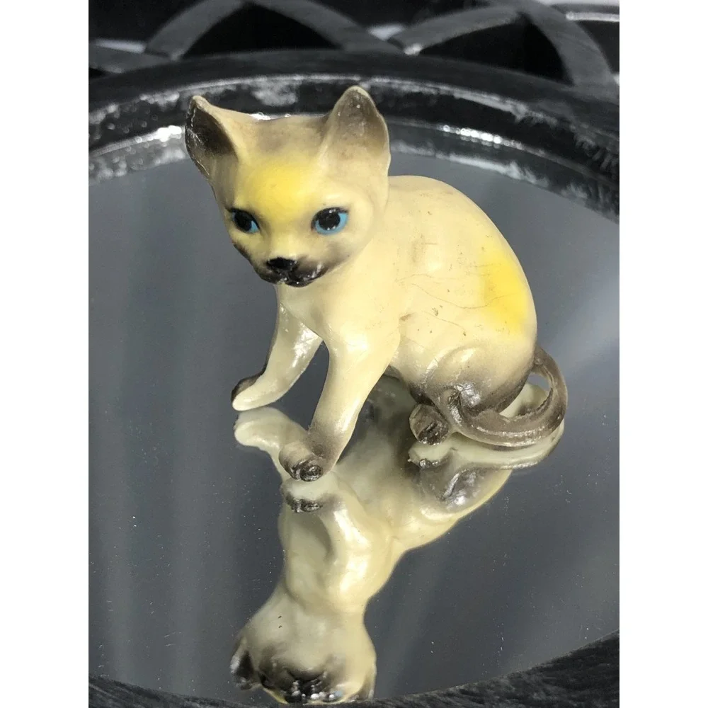 Adorable Small Cat Figurine Collectibles - Set Of 3 - Ceramic